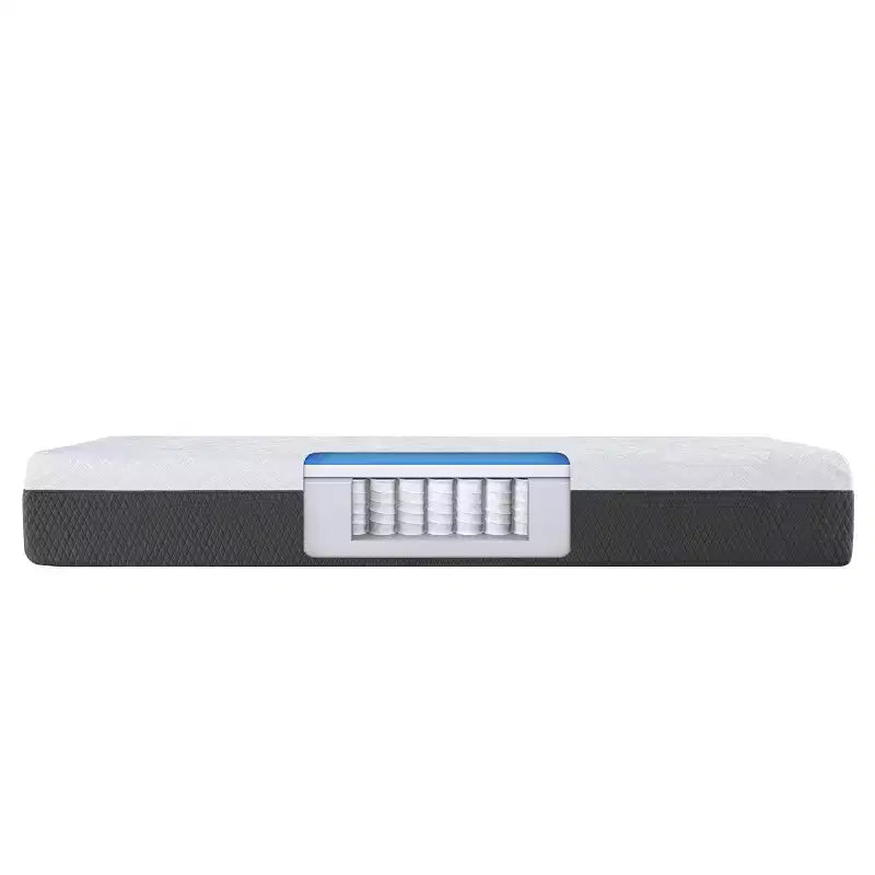 Matelas hybride King 10 po à fermeté moyenne – Mousse à mémoire de forme, ressorts ensachés, housse amovible