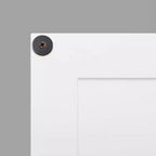 Meuble de rangement autoportant à double porte — MDF blanc, 3 étagères, 81 cm de haut