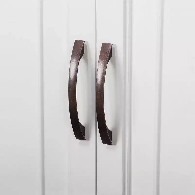 Meuble de rangement autoportant à double porte — MDF blanc, 3 étagères, 81 cm de haut