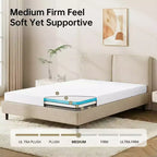 Matelas en mousse à mémoire de forme rafraîchissante de 15,24 cm — Lit simple/double XL/grand lit, fermeté moyenne, housse amovible et lavable