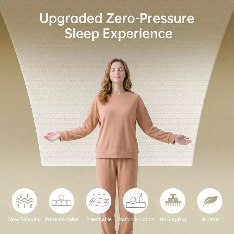 Matelas en mousse à mémoire de forme rafraîchissante de 15,24 cm — Lit simple/double XL/grand lit, fermeté moyenne, housse amovible et lavable