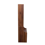 Table de chevet de 45,7 cm de haut avec étagère — 2 tiroirs, 4 niveaux d'étagères ouvertes, finition noyer