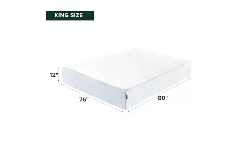 Matelas en mousse à mémoire de forme rafraîchissant King 30 cm — Fermeté moyenne, sans fibre de verre, mousse de gel, certifié