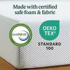 Matelas en mousse à mémoire de forme rafraîchissant King 30 cm — Fermeté moyenne, sans fibre de verre, mousse de gel, certifié