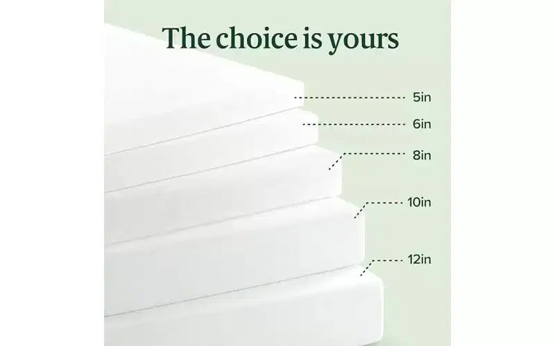 Matelas double en mousse à mémoire de forme 10" — Fermeté moyenne, sans fibre de verre, soulagement de pression zoné