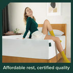 Matelas double en mousse à mémoire de forme 10" — Fermeté moyenne, sans fibre de verre, soulagement de pression zoné