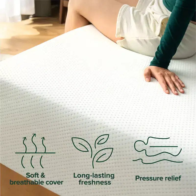 Matelas double en mousse à mémoire de forme 10" — Fermeté moyenne, sans fibre de verre, soulagement de pression zoné