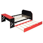 Lit de repos pleine grandeur avec lit gigogne, lit de jeu avec bureau et port USB pour chambres d'étudiants ou chambres d'amis