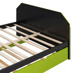 Lit de repos pleine grandeur avec lit gigogne, lit de jeu avec bureau et port USB pour chambres d'étudiants ou chambres d'amis