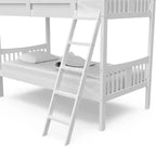 Lit superposé double en bois massif – Certifié GREENGUARD Gold, échelle incluse