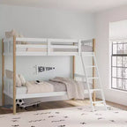 Lit superposé double en bois massif – Certifié GREENGUARD Gold, échelle incluse