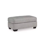 Pouffe rectangulaire rembourré — Polyester texturé, Gris flanelle, 111,76 cm de largeur