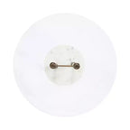 Table d'appoint ronde en verre avec base en marbre — 40,6 cm de diamètre, 61 cm de hauteur, structure en métal noir