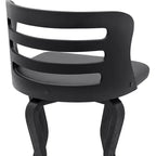 Tabouret de comptoir 26" avec assise en similicuir et cadre en bois – Hauteur fixe, dossier bas