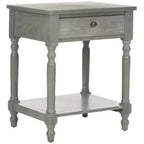 Table de chevet avec tiroir de rangement et étagère ouverte – Quincaillerie en alliage de zinc ultra-brillant