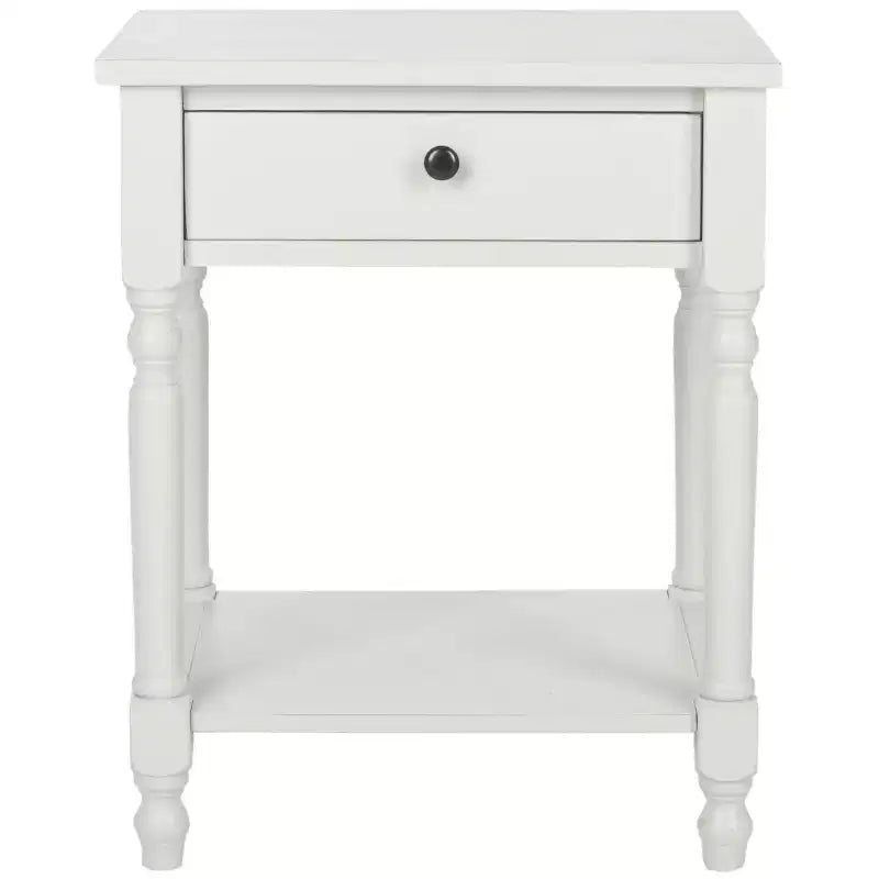 Table de chevet avec tiroir de rangement et étagère ouverte – Quincaillerie en alliage de zinc ultra-brillant